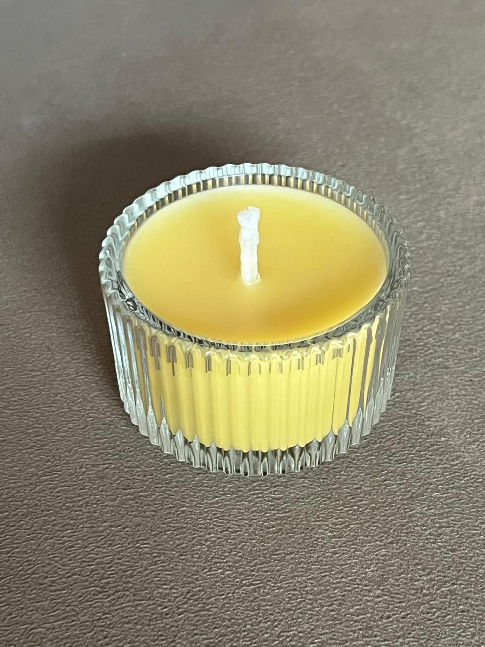 Vela Candelita vidrio con líneas 🐝