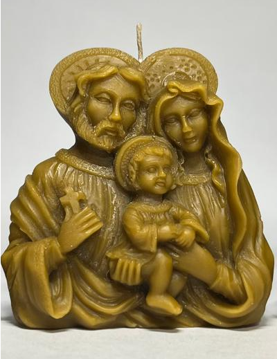 Vela Sagrada Familia con aureolas 🐝
