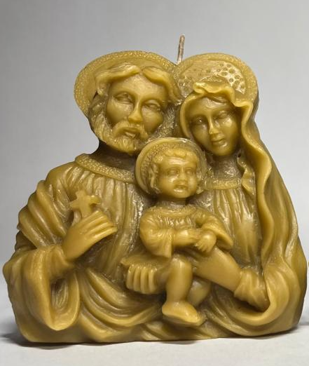 Vela Sagrada Familia con aureolas 🐝