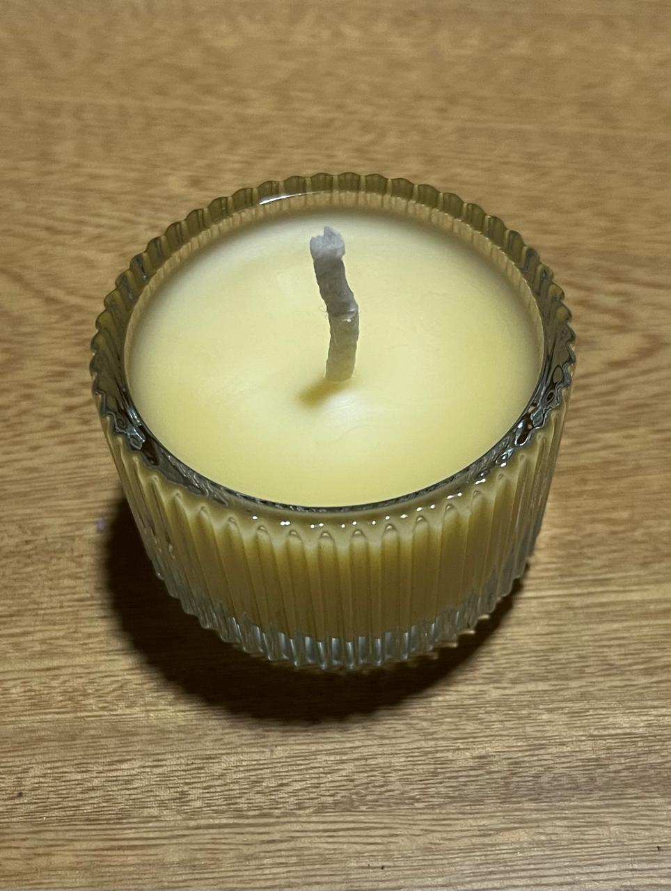 Vela Candelita vidrio con líneas 🐝